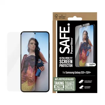 PanzerGlass SAFE. Ekrano apsauga Samsung Galaxy S25+ | S24+ | Ultra-Wide Fit su EasyAligner