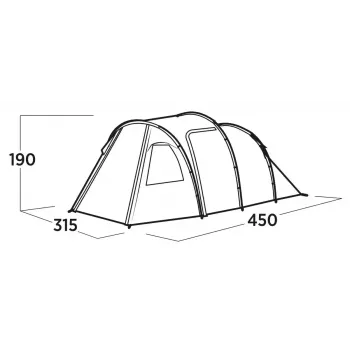 Palapinė penkiems asmenims easy camp Hidra 5, žalia
