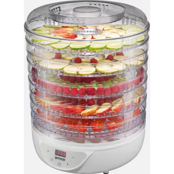 Maisto džiovintuvas Gorenje FDK 24 DW — permatomas baltas, 31 cm grotelės, 240 W, max 70°C