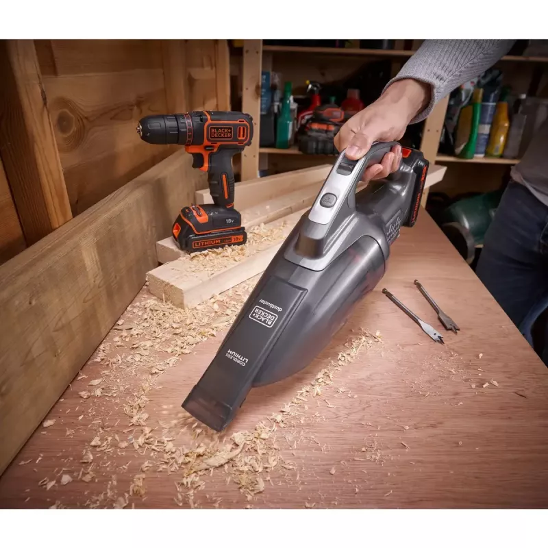 Nešiojamas dulkių siurblys Black & Decker BCHV001B kompaktiškas lengvas su plaunamu filtru ir įkrovimo stotele
