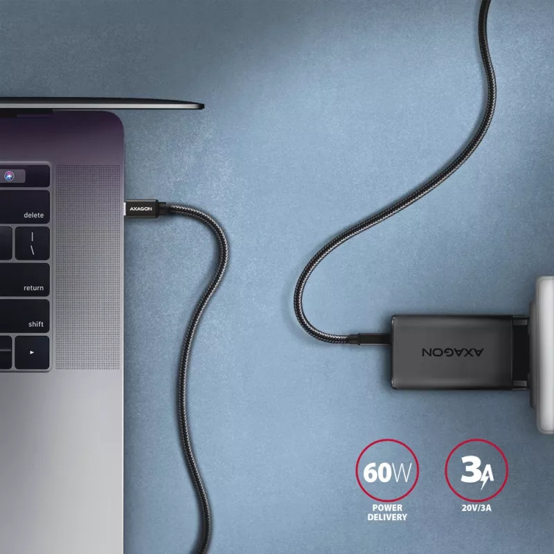 Axagon BUCM3-CM30AB SPEED USB-C <> USB-C 3.2 Gen 1 laidas 3 m