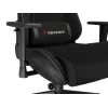 Žaidimų kėdė GENESIS Nitro 440 G2, paminkštinta sėdynė, audinys/ekologinė oda, pilka/juoda, max 120 kg, reguliuojama atlošas ir 1D porankiai