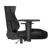 Žaidimų kėdė GENESIS Nitro 440 G2, paminkštinta sėdynė, audinys/ekologinė oda, pilka/juoda, max 120 kg, reguliuojama atlošas ir 1D porankiai