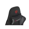 Žaidimų kėdė GENESIS Nitro 440 G2, paminkštinta sėdynė, audinys/ekologinė oda, pilka/juoda, max 120 kg, reguliuojama atlošas ir 1D porankiai
