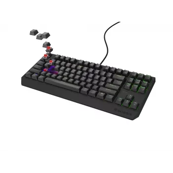 GENESIS Thor 230 TKL belaidė klaviatūra Gaming USB + RF Wireless + Bluetooth QWERTY Juoda