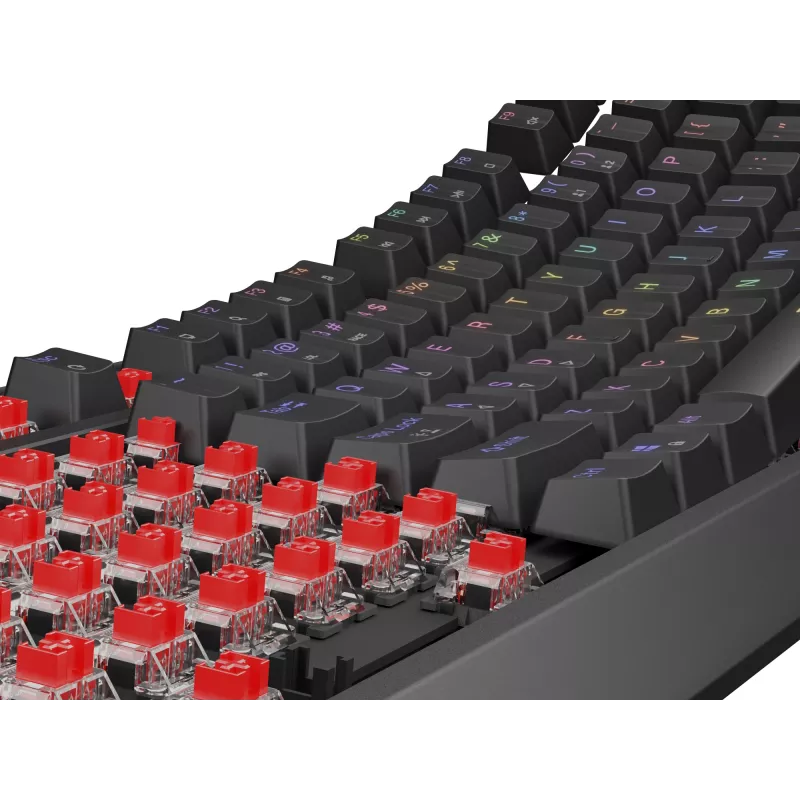 Genesis Thor 230 TKL laidinė mechaninė žaidimų klaviatūra, US, juoda, Outemu Red