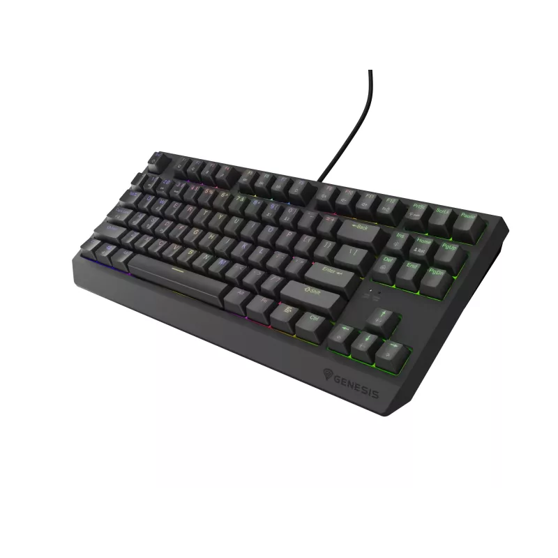 Genesis Thor 230 TKL laidinė mechaninė žaidimų klaviatūra, US, juoda, Outemu Red