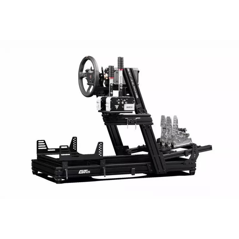 Lenktynių simuliatoriaus važiuoklė Next Level Racing GTElite Wheel Plate Edition – aliuminio ir anglinio plieno vairo bei pedalų montavimo platforma