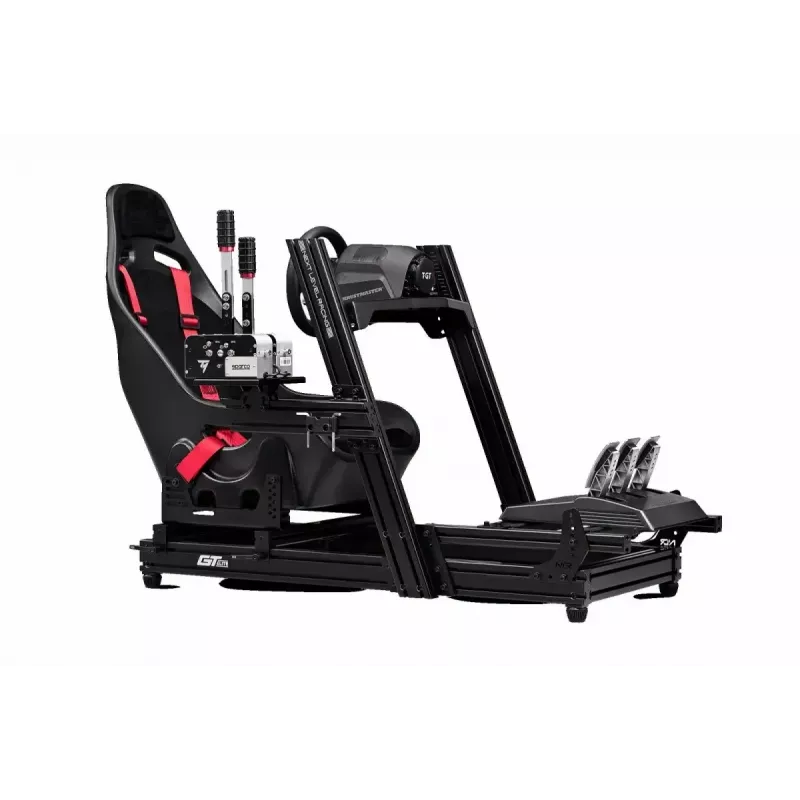 Lenktynių simuliatoriaus važiuoklė Next Level Racing GTElite Wheel Plate Edition – aliuminio ir anglinio plieno vairo bei pedalų montavimo platforma