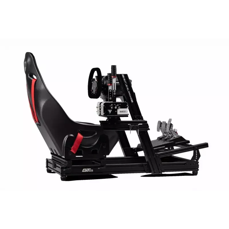 Lenktynių simuliatoriaus važiuoklė Next Level Racing GTElite Wheel Plate Edition – aliuminio ir anglinio plieno vairo bei pedalų montavimo platforma