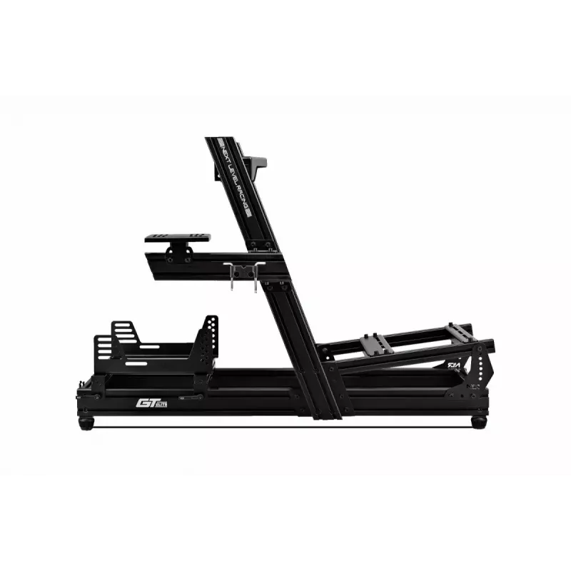 Lenktynių simuliatoriaus važiuoklė Next Level Racing GTElite Wheel Plate Edition – aliuminio ir anglinio plieno vairo bei pedalų montavimo platforma