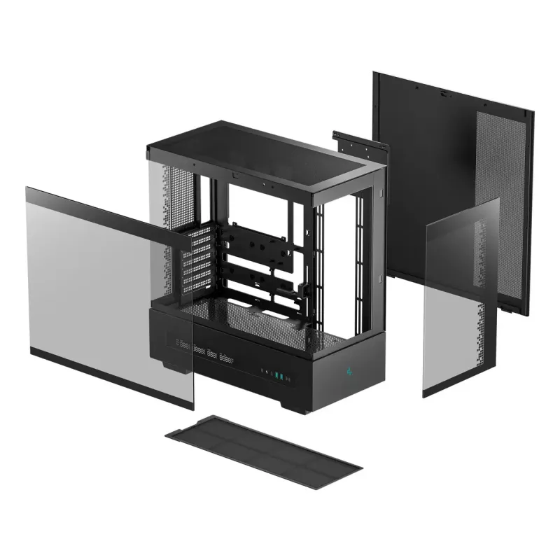 Korpusas DeepCool CH690 DIGITAL Tower Black – ATX/Micro-ATX/Mini-ITX, LCD ekranas, 3×2,5 colio + 1×3,5 colio vietos, iki 450 mm GPU, 182 mm CPU aušintuvas