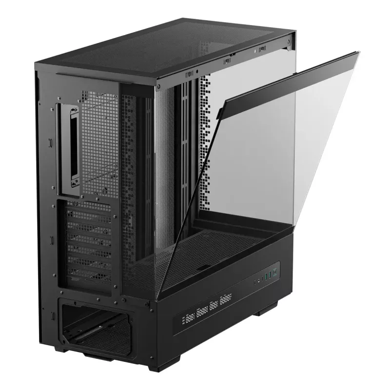 Korpusas DeepCool CH690 DIGITAL Tower Black – ATX/Micro-ATX/Mini-ITX, LCD ekranas, 3×2,5 colio + 1×3,5 colio vietos, iki 450 mm GPU, 182 mm CPU aušintuvas