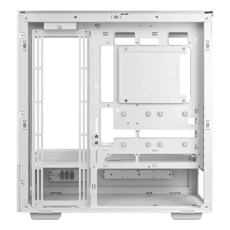 Korpusas DeepCool CH690 Tower White – ATX/microATX palaikymas, LCD ekranas, 3x2.5 colio vietos, 1x3.5 colio, GPU iki 450 mm, CPU aušintuvo aukštis 182 mm