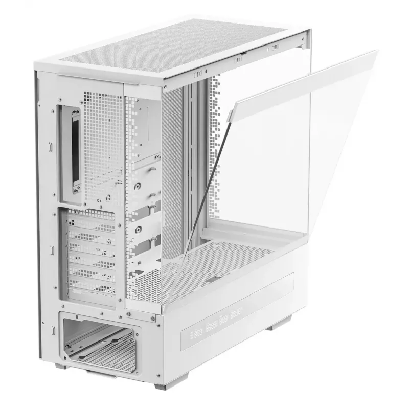 Korpusas DeepCool CH690 Tower White – ATX/microATX palaikymas, LCD ekranas, 3x2.5 colio vietos, 1x3.5 colio, GPU iki 450 mm, CPU aušintuvo aukštis 182 mm