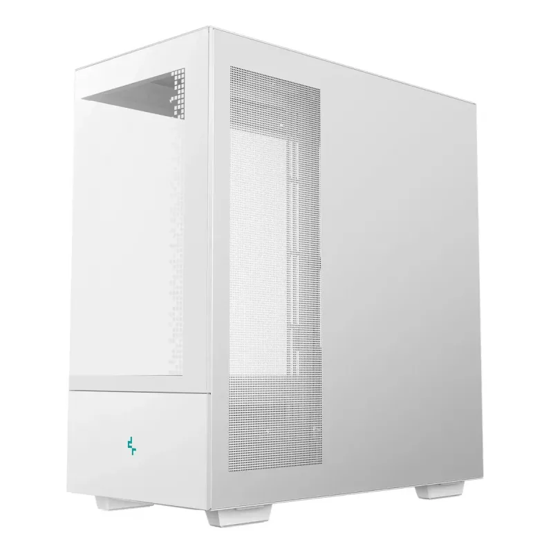 Korpusas DeepCool CH690 Tower White – ATX/microATX palaikymas, LCD ekranas, 3x2.5 colio vietos, 1x3.5 colio, GPU iki 450 mm, CPU aušintuvo aukštis 182 mm