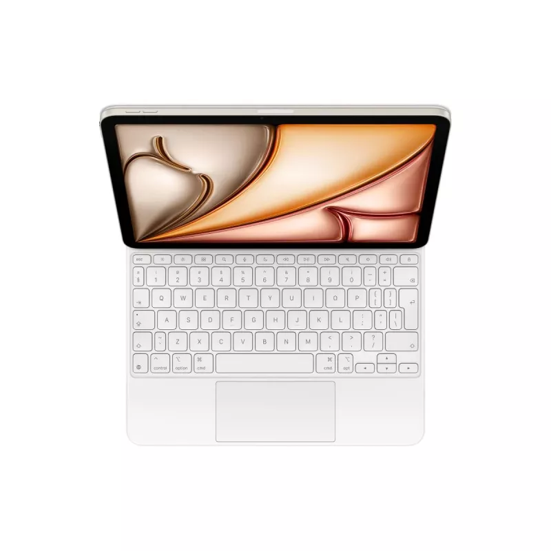 APPLE Magic Keyboard, skirta iPad Air 11 colių (M2/M3/M4), balta, tarptautinė anglų kalba (MDFV4Z/A)