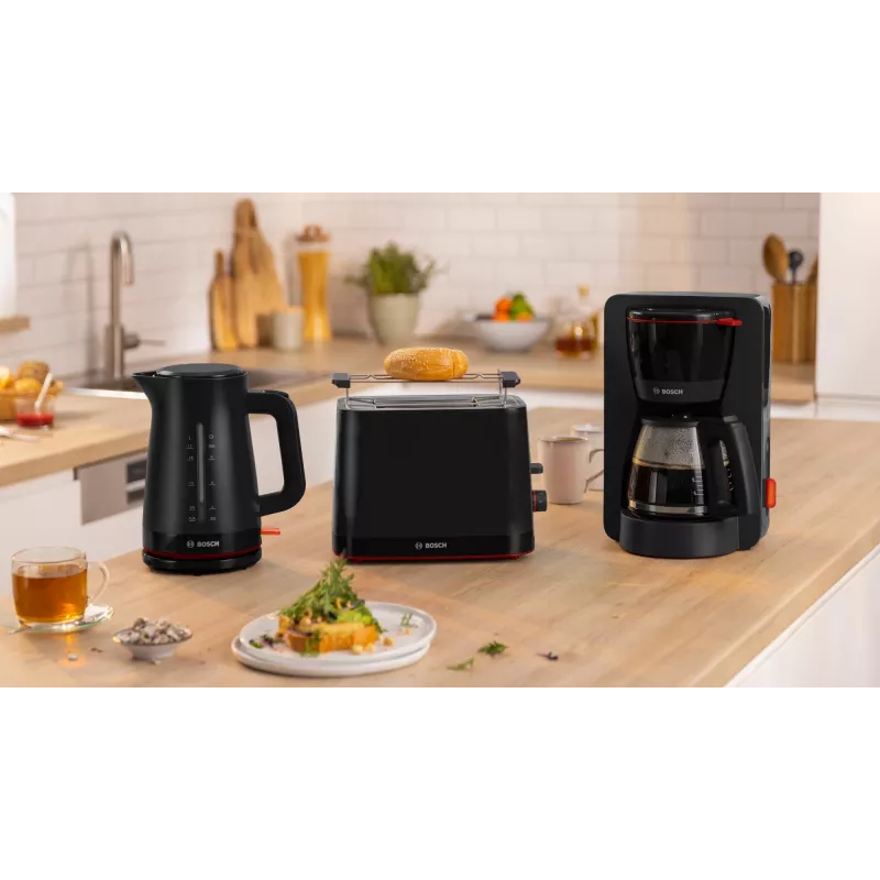 Skrudintuvas Bosch TAT3M123 2 griežinėliai, 950 W, juodas, sukamasis valdymas, atšildymas ir pašildymas