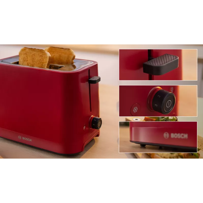 Bosch TAT3M124 skrudintuvas 2 griežinėliai 950 W Raudona