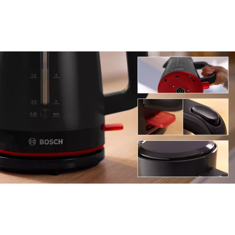 Bosch TAT3M124 skrudintuvas 2 griežinėliai 950 W Raudona