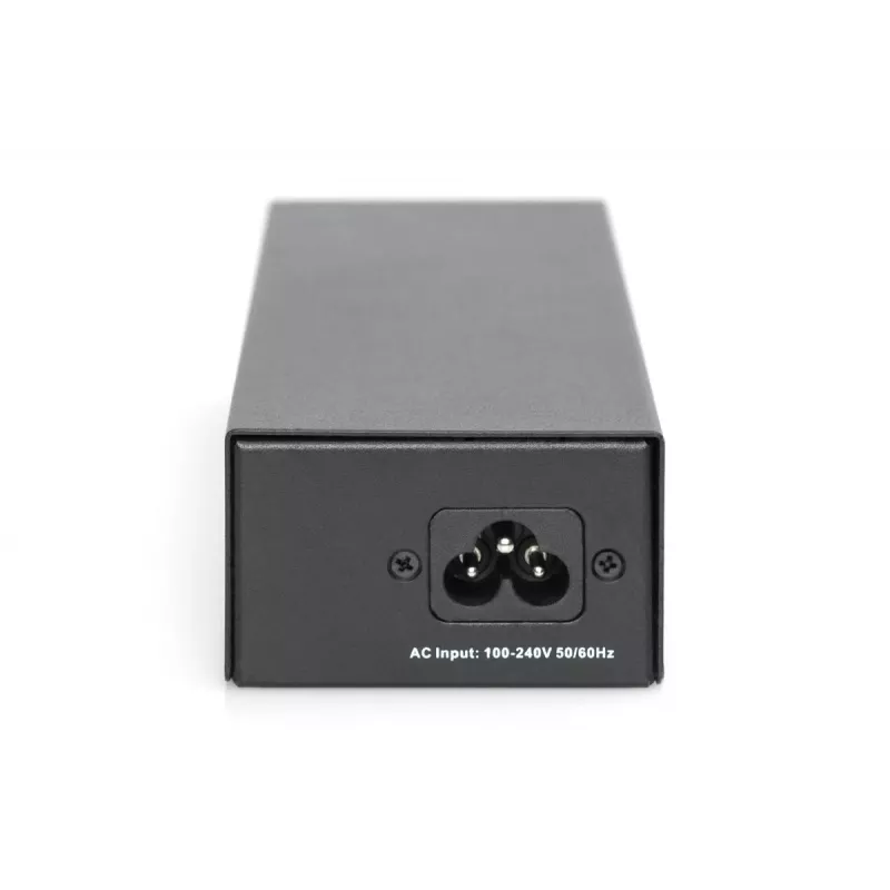 DIGITUS Gigabit Ethernet PoE++ injektorius, 802.3bt, maitinimo kontaktai: 4/5(+),7/8(-) ir 3/6(+), 1/2(-), 85W