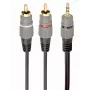 Gembird 3.5 mm stereo į 2xRCA kištukai 1,5 m laidas – auksuoti jungtys