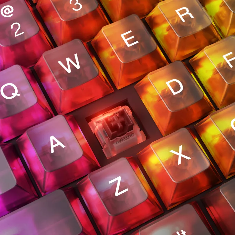 Mechaninė žaidimų klaviatūra Lenovo Legion K510 Mini Pro 75% JAV išdėstymas, 84 klavišai, RGB, USB, 1,8 m laidas, Juoda/Permatoma