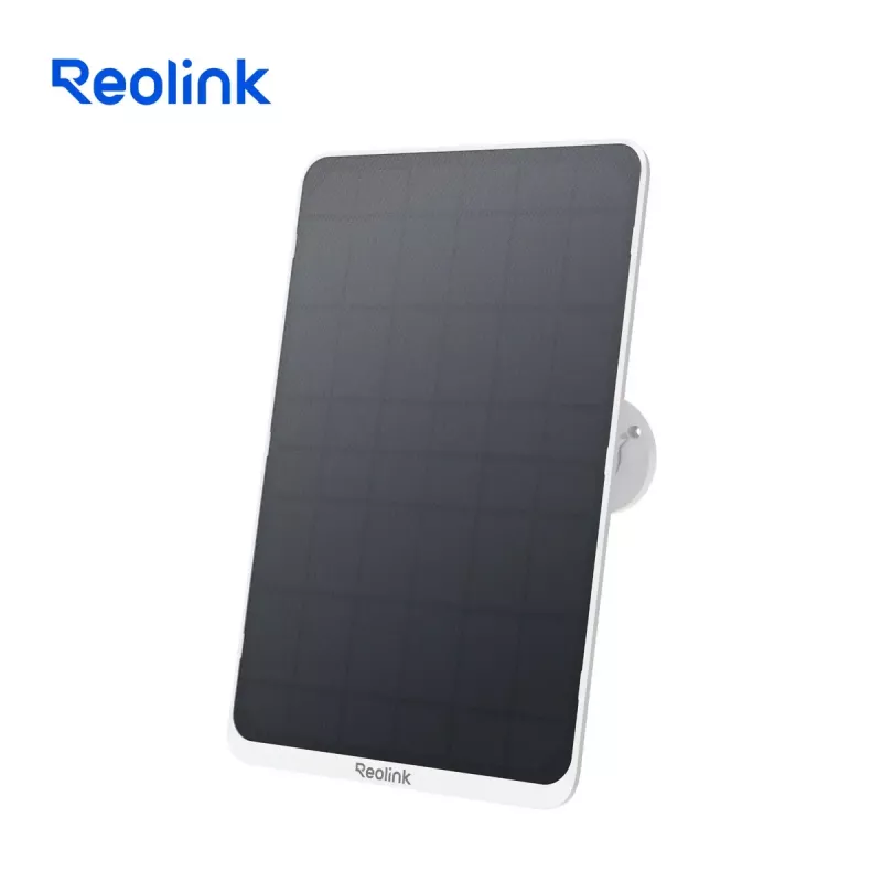 Saulės baterija Reolink SP3-W 12W 6V USB-C IP65 lauko, 360° horizontaliai, 90° vertikaliai, 4 m kabelis, technopolimeras, balta