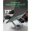 Nešiojamojo kompiuterio stovas RAIDSONIC IB-NH300-R, aliuminis, sidabrinis, tinka 17 colių (43,2 cm), 360° sukimas, 280×230×550 mm
