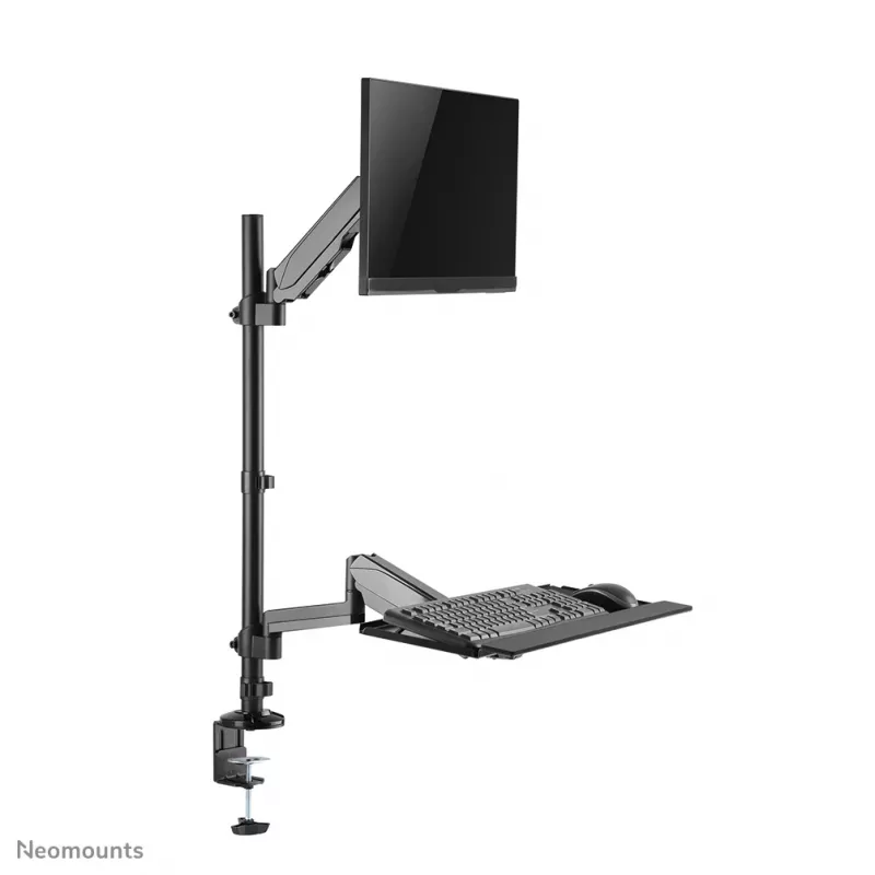 Neomounts DS90-325BL1 stalviršinis sėdimos-stovimos darbo vietos stovas 9 kg aukščio reguliavimas