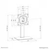 Neomounts DS45-430BL12 TV stovas 23-43 col. - pasukamas, 109,2 cm (43 col.), 100 x 100 mm, 200 x 200 mm, -35 - 35°, Plienas, Juoda