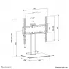 Neomounts DS45-430BL14 televizoriaus stovas 32-55 colių - pasukamas, 139,7 cm (55 colių), 100 x 100 mm, 400 x 400 mm, -35 - 35°, plienas, juodas