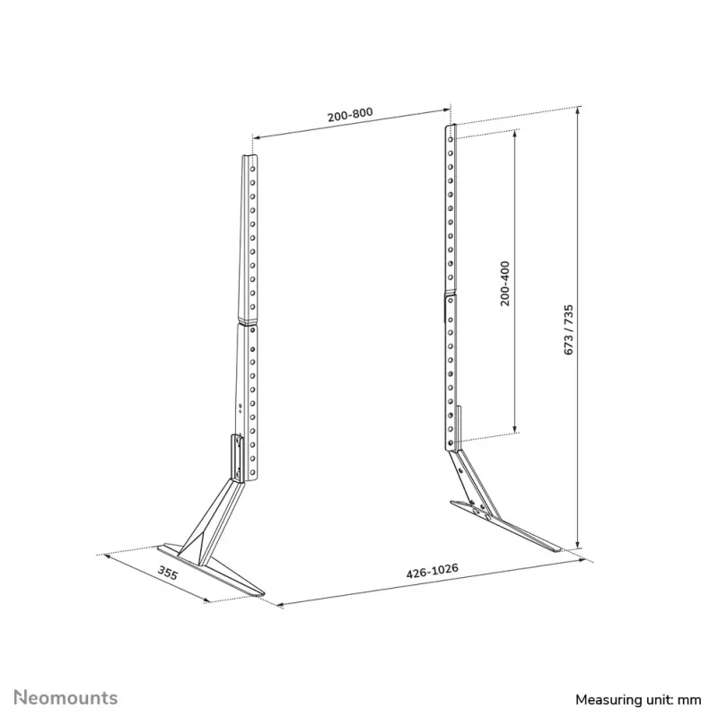 Neomounts DS45-430BL19 televizoriaus stovas 23-75 col.