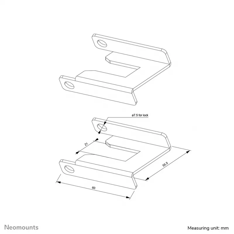 Neomounts ABL-875 ratų fiksavimo komplektas vežimėliams (2 vnt.)