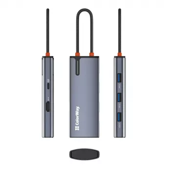 Dokavimo stotelė ColorWay CW-HUB01 5-in-1 USB-C su HDMI ir Ethernet