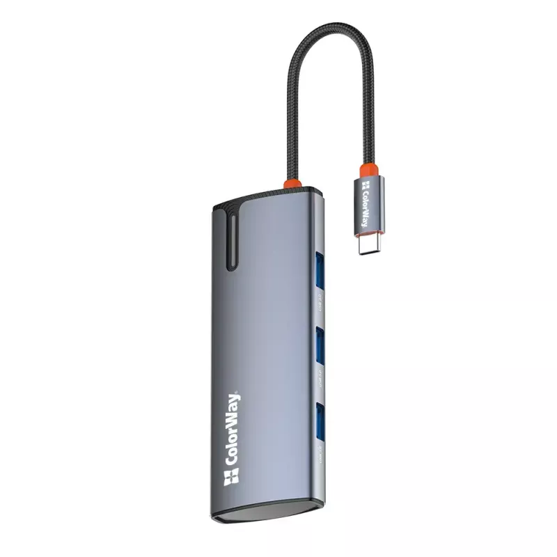 Dokavimo stotelė ColorWay CW-HUB01 5-in-1 USB-C su HDMI ir Ethernet