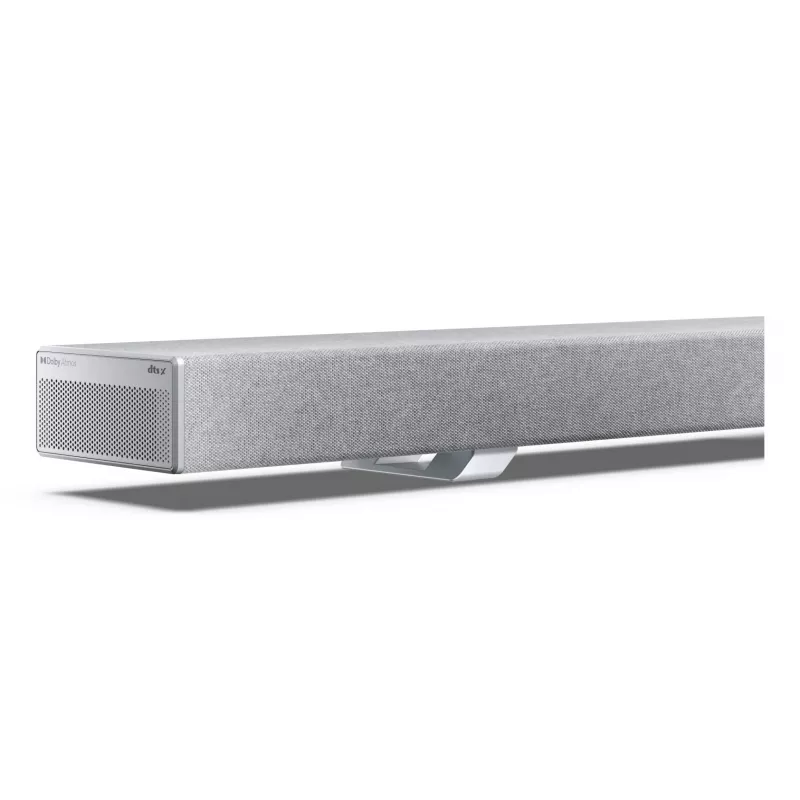 Sharp HT-SBW55121(SL) 5.1.2 Dolby Atmos/DTS:X garso juosta su belaidžiu žemųjų dažnių bloku, 650 W, Bluetooth, sidabrinės spalvos