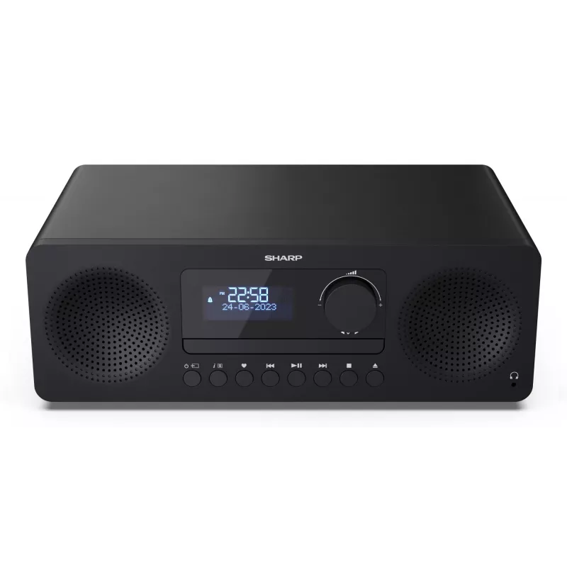 Mikro garso sistema Sharp XL-B720D 30 W, 2 krypčių garsiakalbiai, DAB/DAB+/FM, optinių diskų grotuvas, juoda