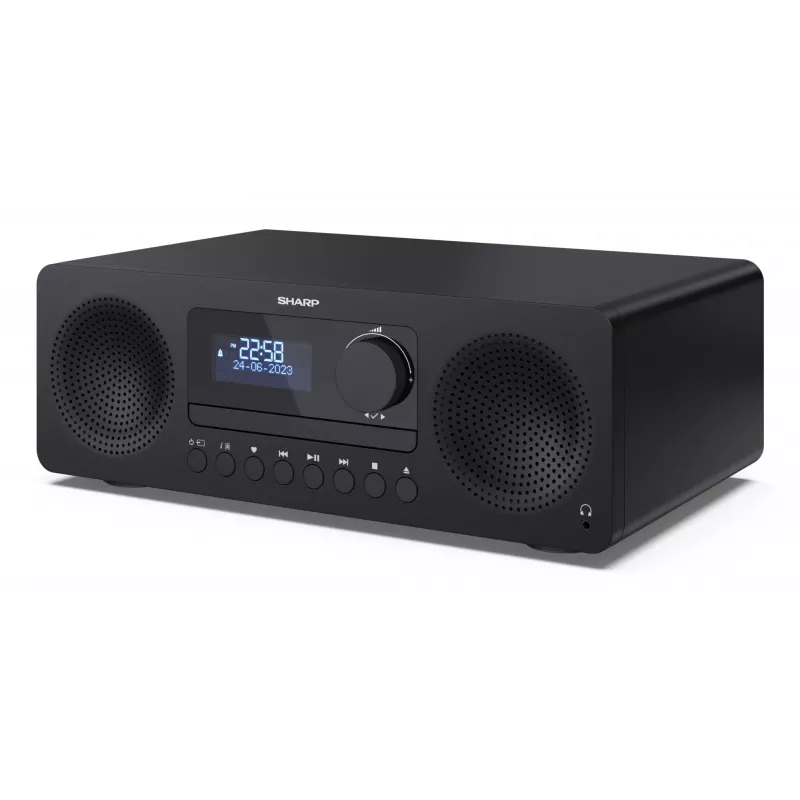 Mikro garso sistema Sharp XL-B720D 30 W, 2 krypčių garsiakalbiai, DAB/DAB+/FM, optinių diskų grotuvas, juoda