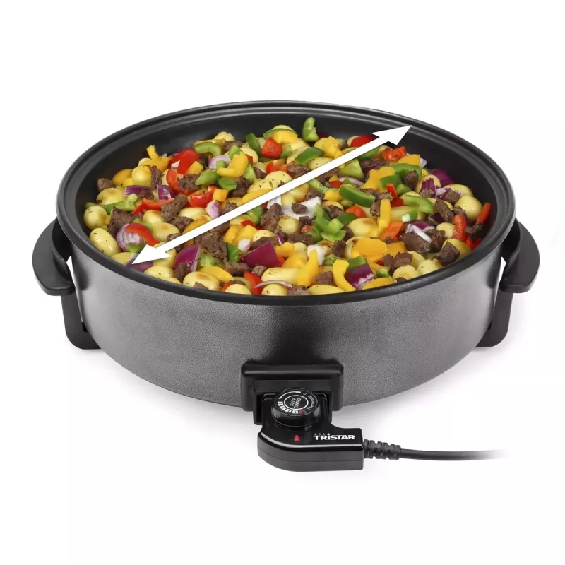 Elektrinė keptuvė Tristar PZ-9145 XXL - 40 cm, 1500 W, juoda