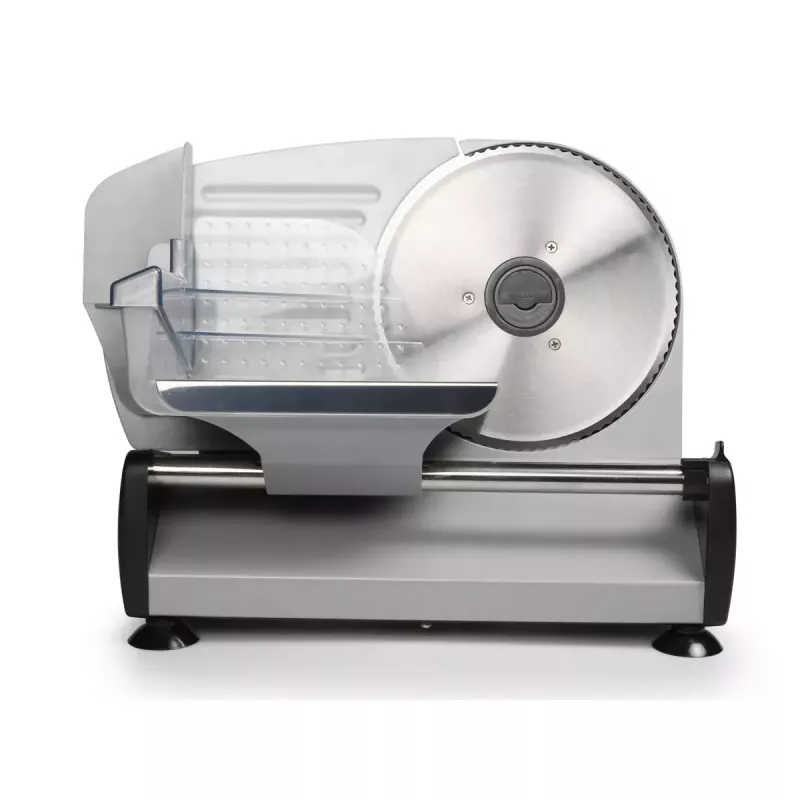 Elektrinė pjaustyklė Tristar EM-2099 — 150 W, maks. pjūvis 1,5 cm, kompaktiška 270×435×285 mm, juoda/sidabrinė
