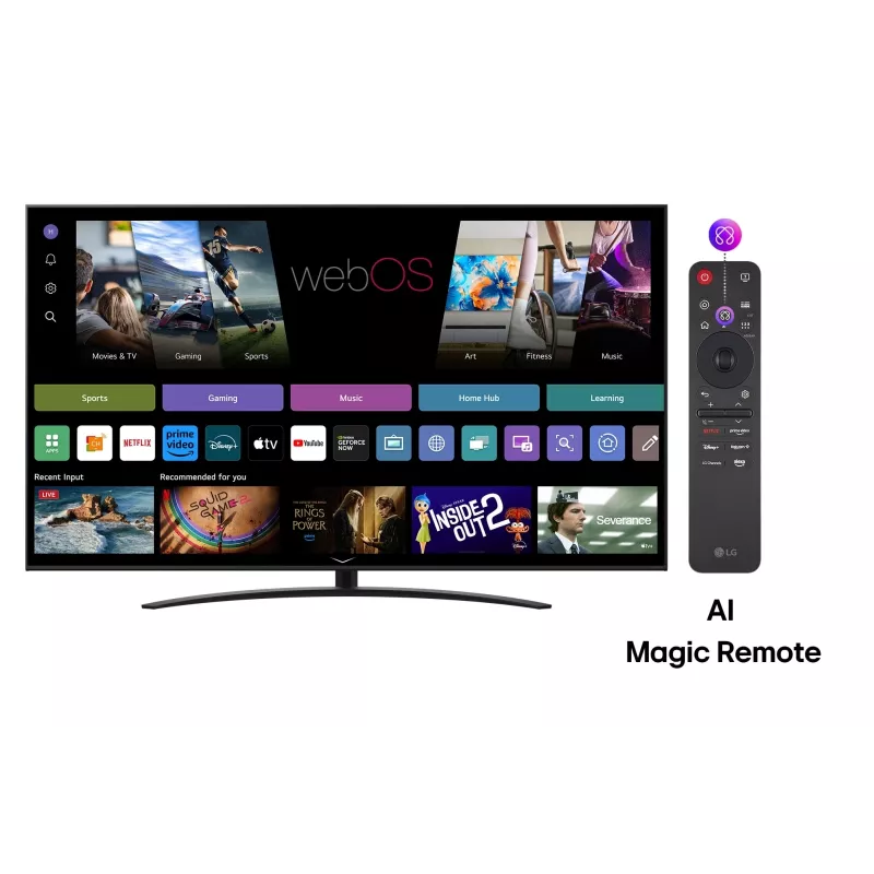 LG NanoCell AI 65NANO81A3A televizorius 165,1 cm (65 col.) 4K Ultra HD Smart TV Wi-Fi juodas