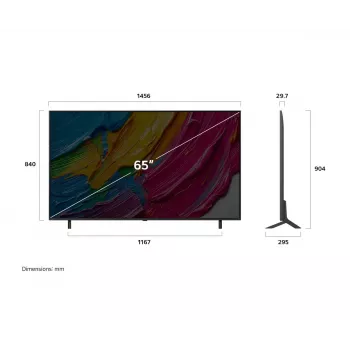LG QNED 65QNED80A3A televizorius 165,1 cm (65 col.) 4K Ultra HD išmanusis televizorius Wi-Fi juodas