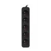 Lanberg PS0-05E-0100-IEC-BK ilgintuvas 5x Type E, 1 m, juodas