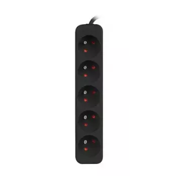 Lanberg PS0-05E-0100-IEC-BK ilgintuvas 5x Type E, 1 m, juodas