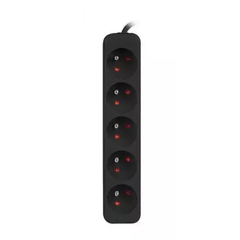 Lanberg PS0-05E-0100-IEC-BK ilgintuvas 5x Type E, 1 m, juodas