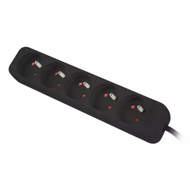 Lanberg PS0-05E-0100-IEC-BK ilgintuvas 5x Type E, 1 m, juodas