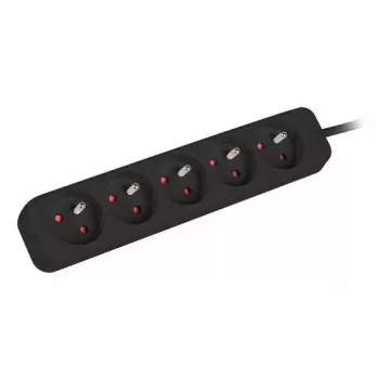 Lanberg PS0-05E-0100-IEC-BK ilgintuvas 5x Type E, 1 m, juodas