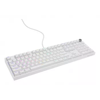 Mechaninė klaviatūra GENESIS THOR 404, pilno dydžio USB, QWERTY anglų, RGB apšvietimas, balta