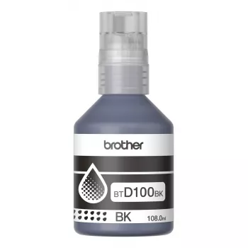 Originalus rašalo kasetė Brother BTD100BK – juoda, 108 ml, 7500 puslapių, 56×123×55,5 mm